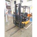 Still R20-18 battery operated triplex forklift truck with side shift serial no. 512004008484 (
