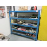 Metal frame 5 shelf rack, 1610 x 660mm x height 1.5m (excluding contents)