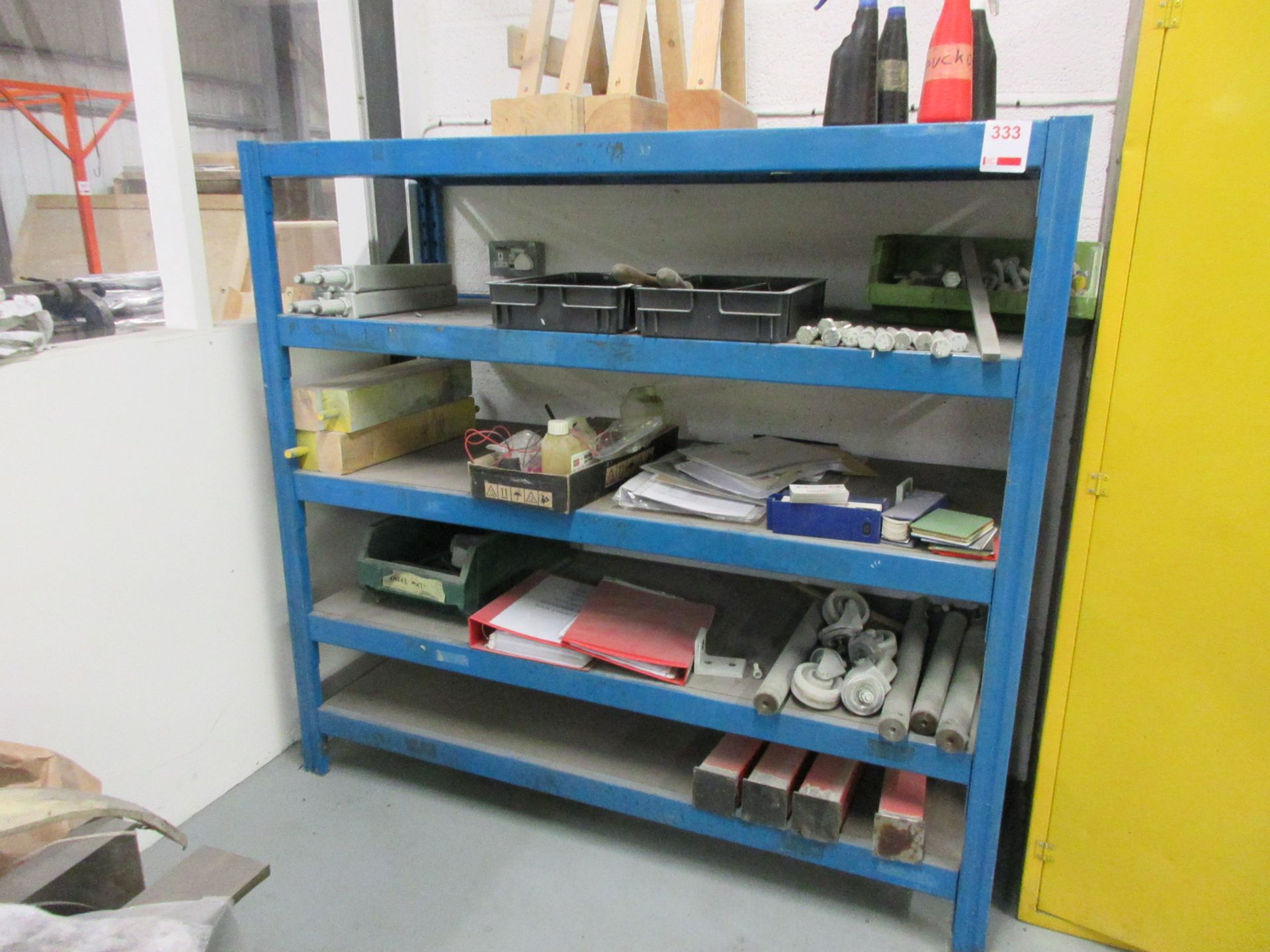 Metal frame 5 shelf rack, 1610 x 660mm x height 1.5m (excluding contents)