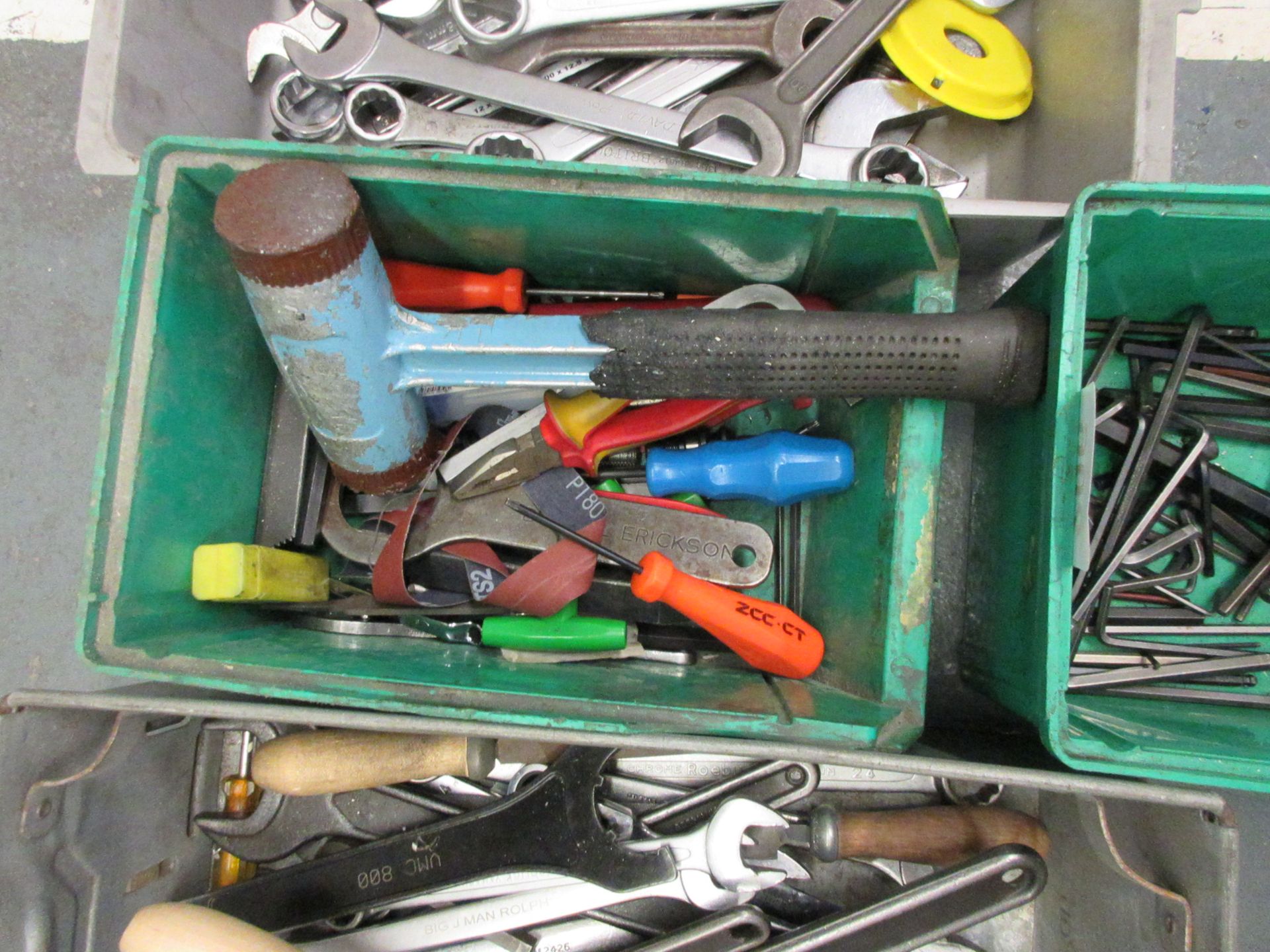 Assorted hand tools including spanners, allen keys, mallets, etc. - Image 3 of 6