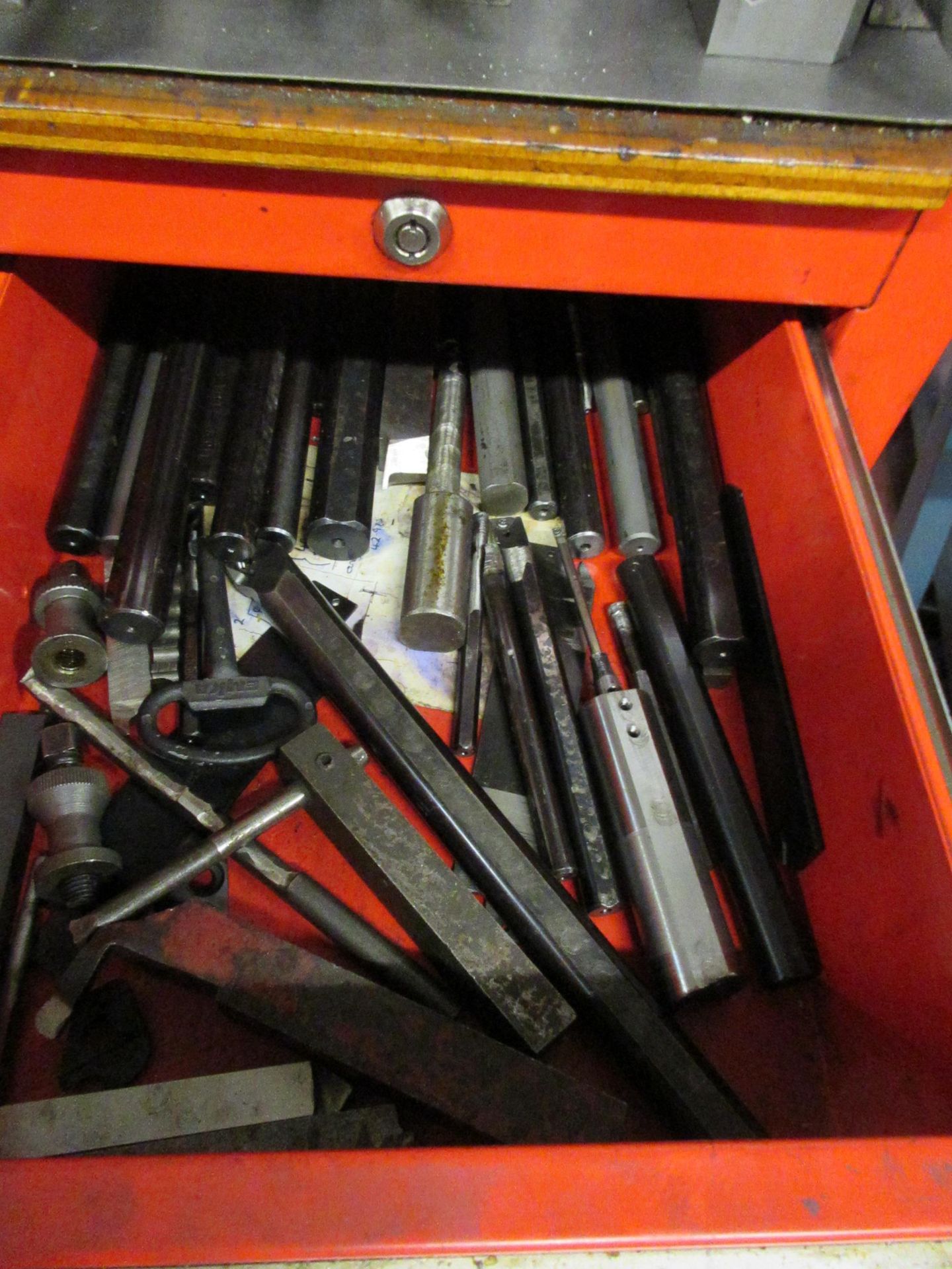 Talco mobile multi-drawer tool cabinet with contents, including tap sets, dies, cutting tools, tips, - Image 7 of 9