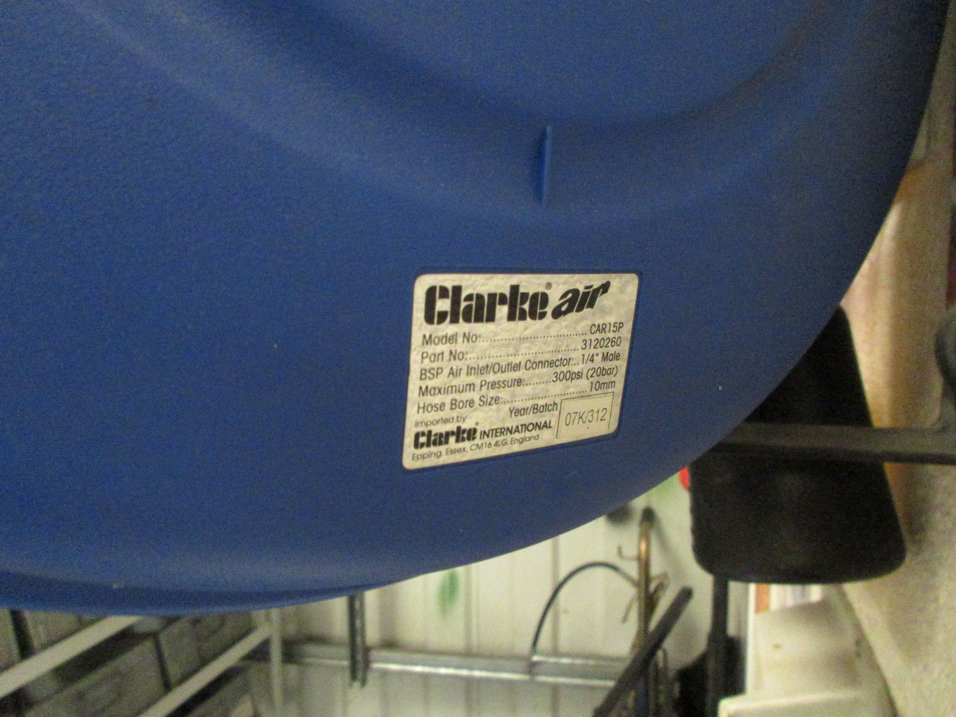 Clarke Air wall mounted retractable reeeled air line, model CAR15P - Image 2 of 3