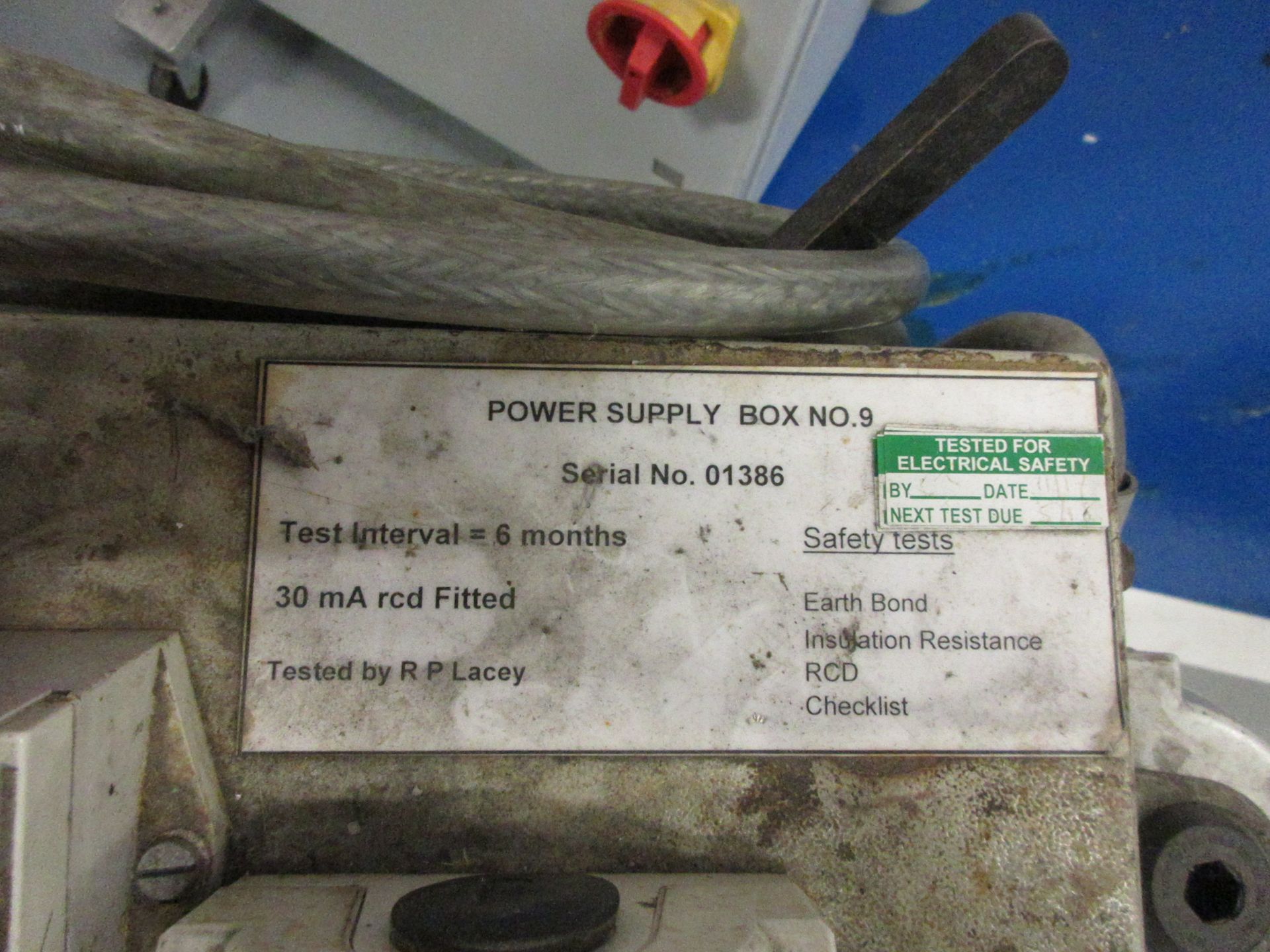 Mobile power supply unit (ref. box no. 13), 30 MA rcd fitted, serial no. 01386 - Image 3 of 5