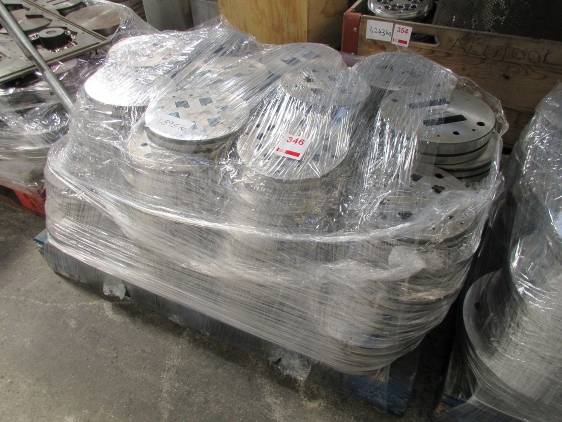 Pallet of assorted scrap dies, approx weight 1,800kg