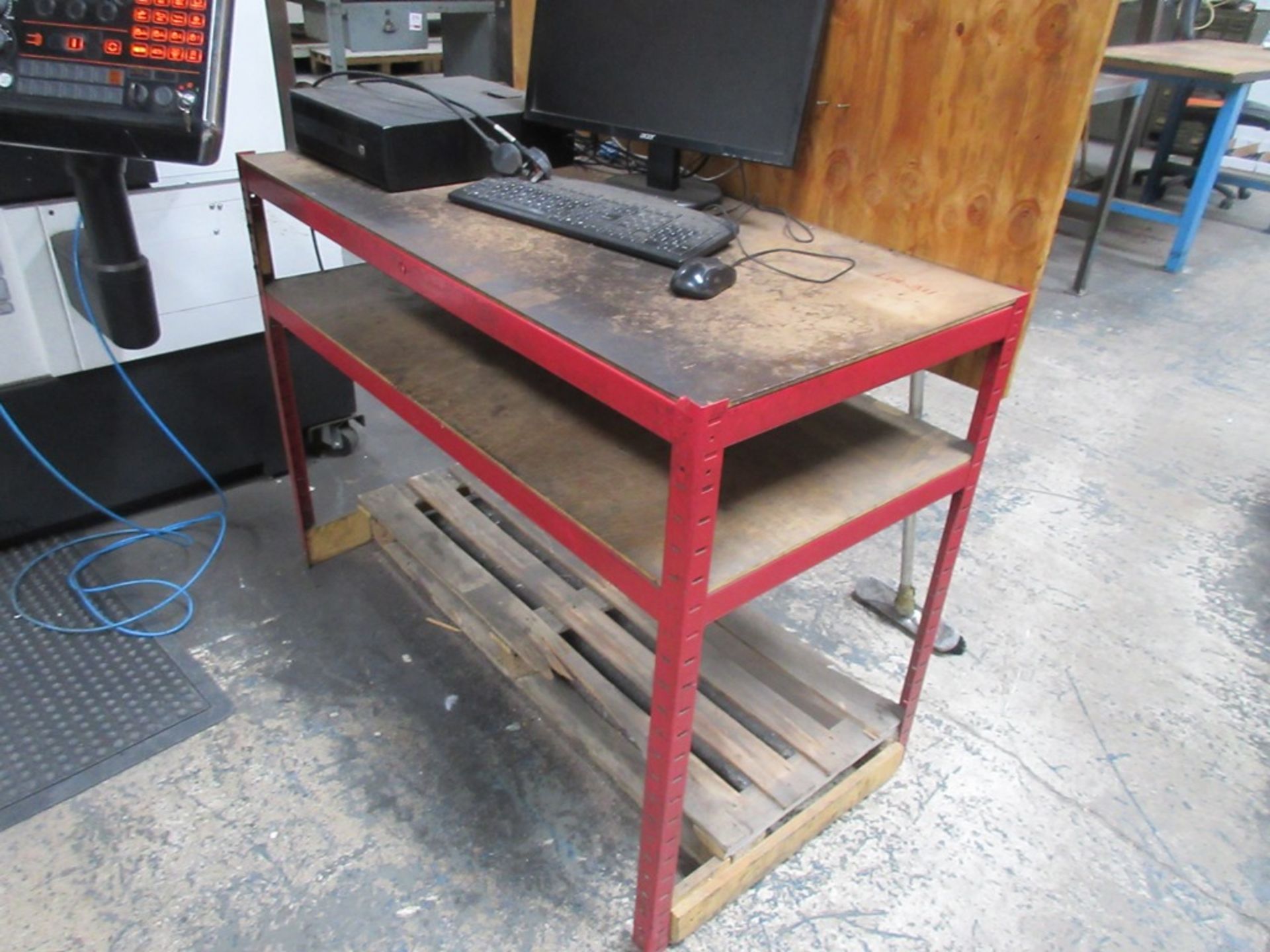 Three metal frame workbenches - Image 3 of 4