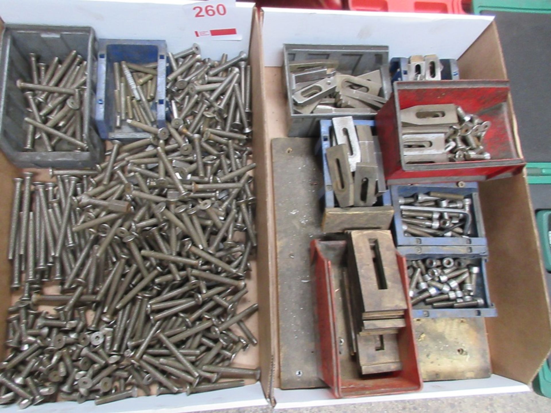 Quantity of various clamps, bolts, etc.