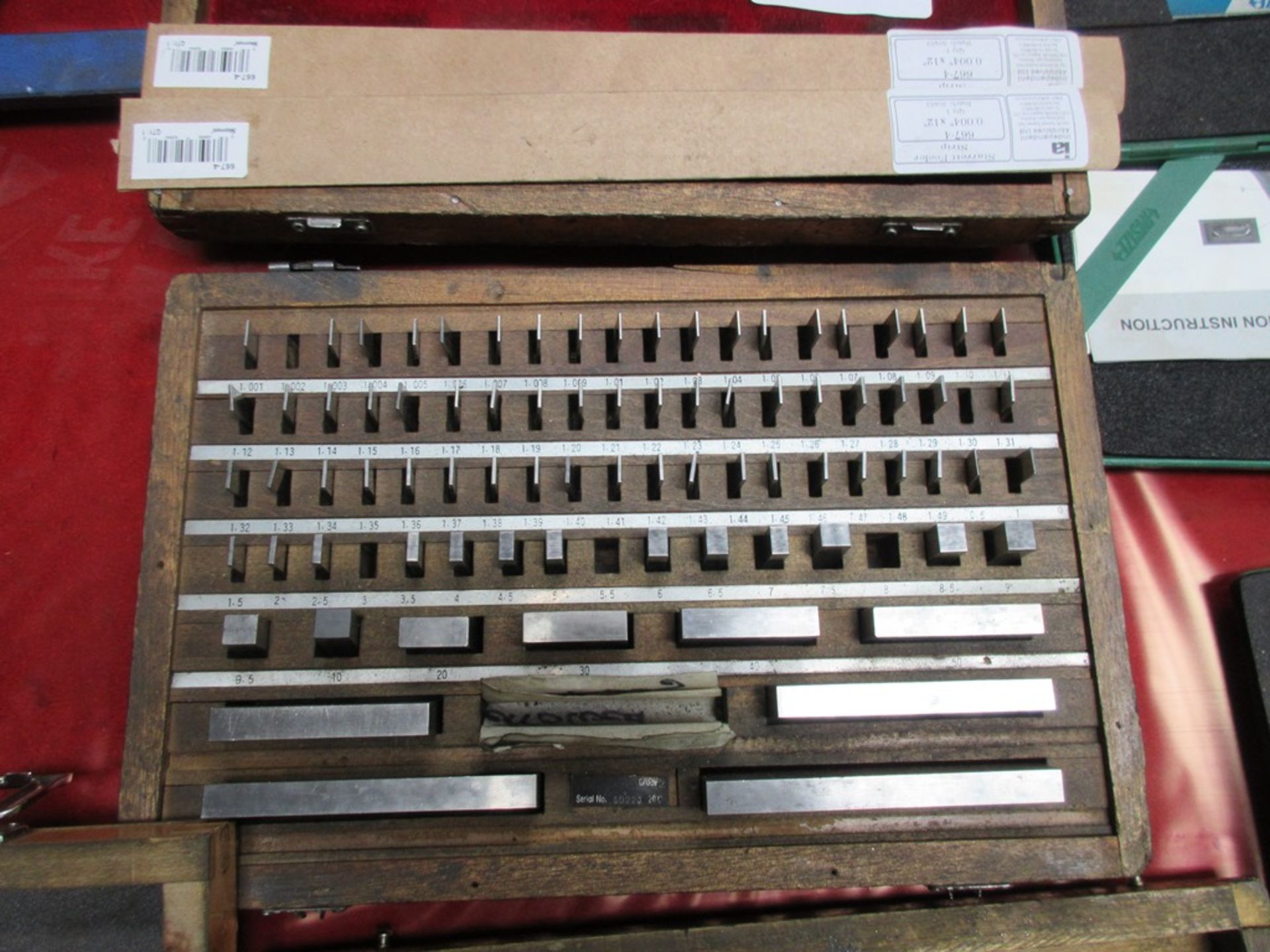 Two part-sets of slip gauges