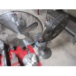 Five various electric fan heaters