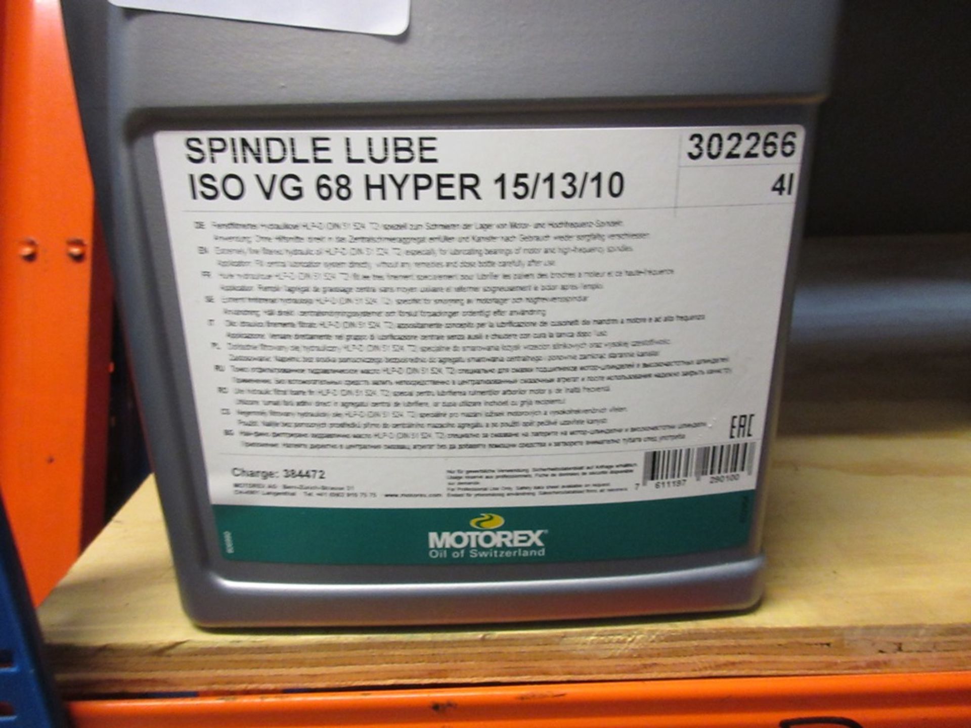 Motorex Spindle Lube 150 VG 68 hyper, 4 x 4 litre - Image 2 of 3