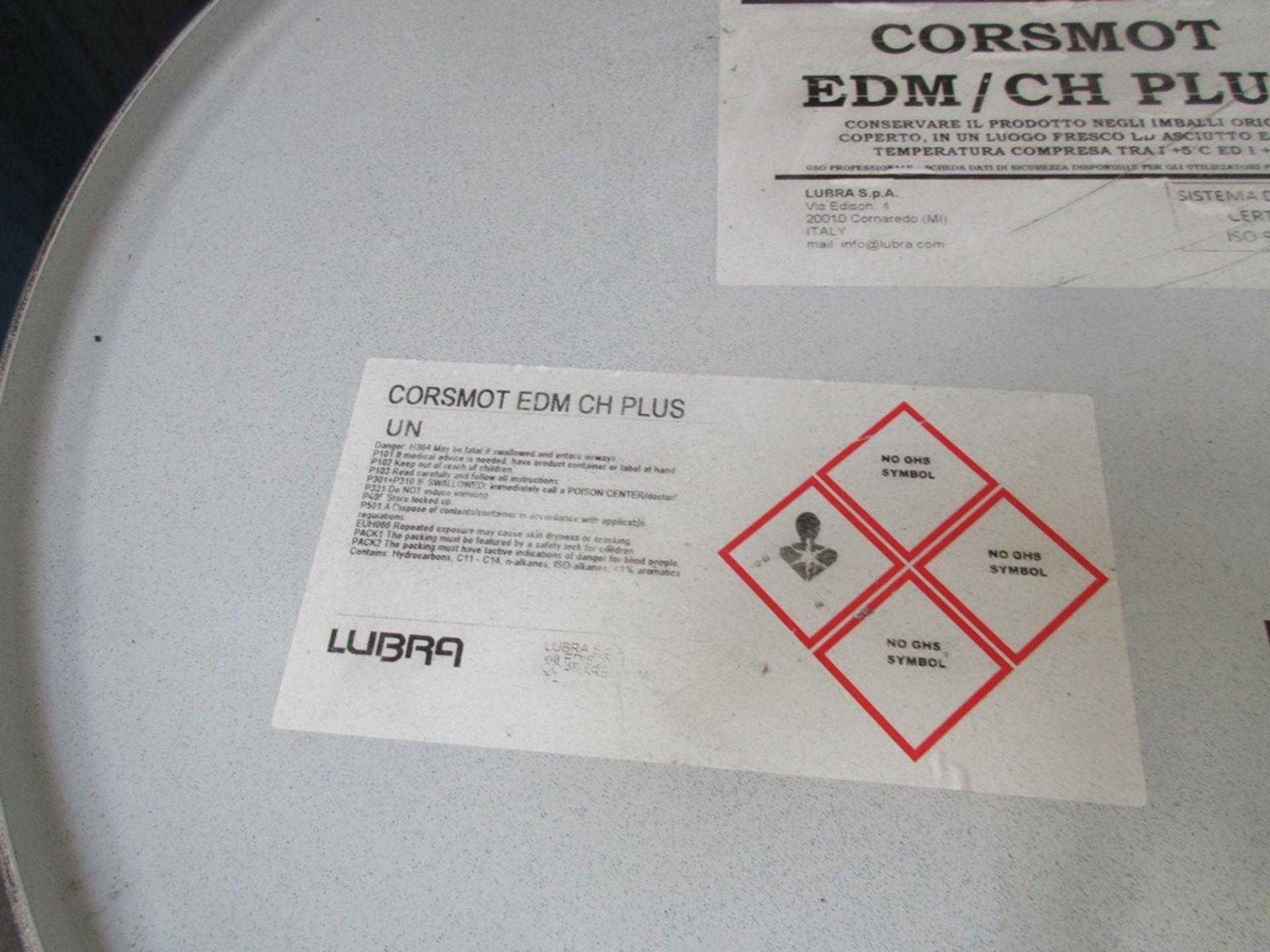 Lubra Drum of Corsmot EDM/CH Plus, 160kg - Image 3 of 4