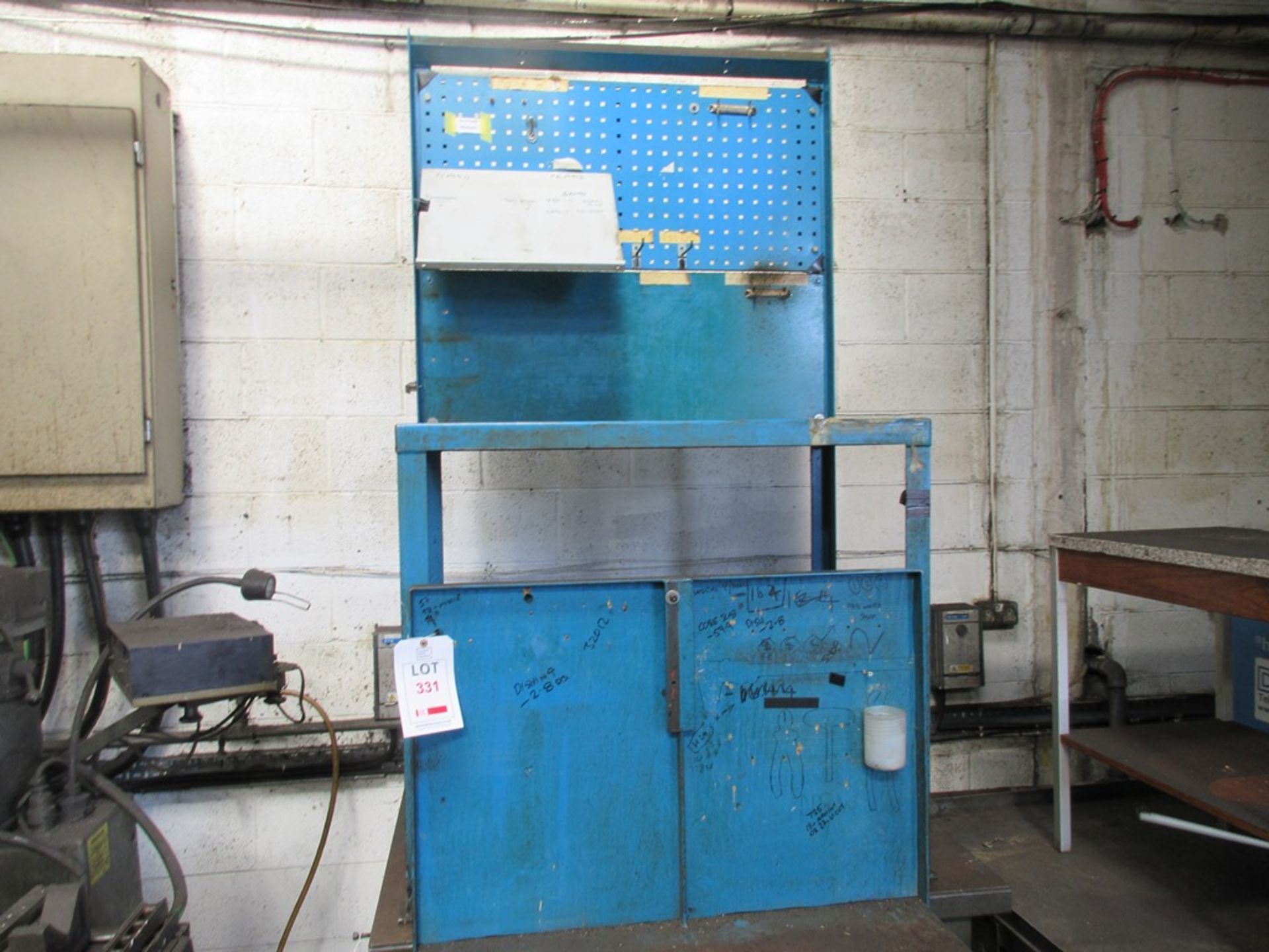 Two various metal work stations, 920 x 780mm / 1m x 600mm