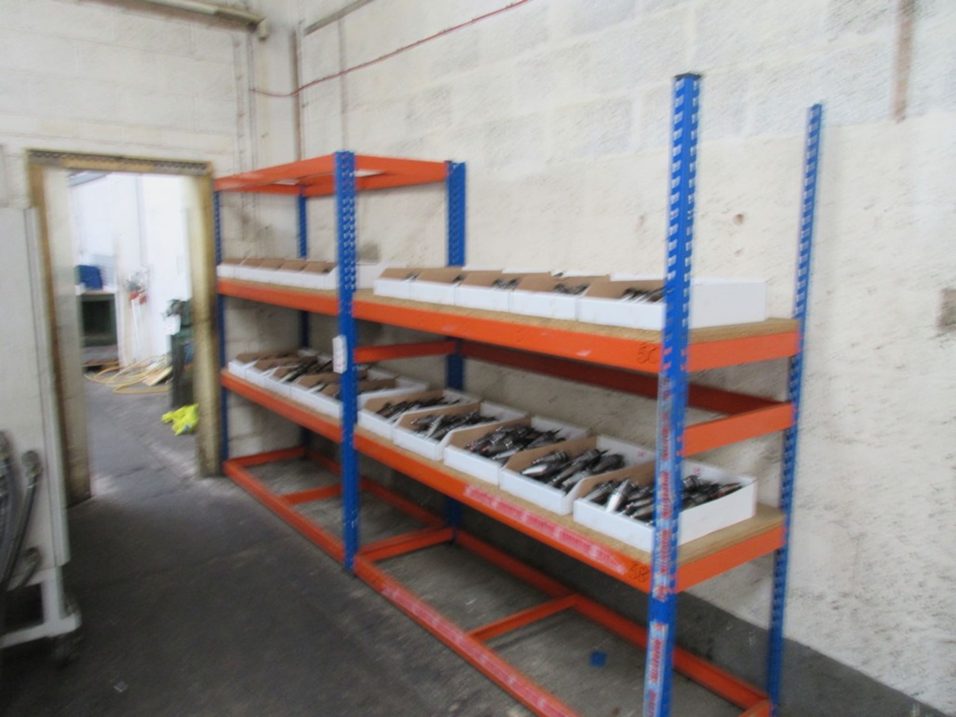 Two bays of boltless adjustable racking