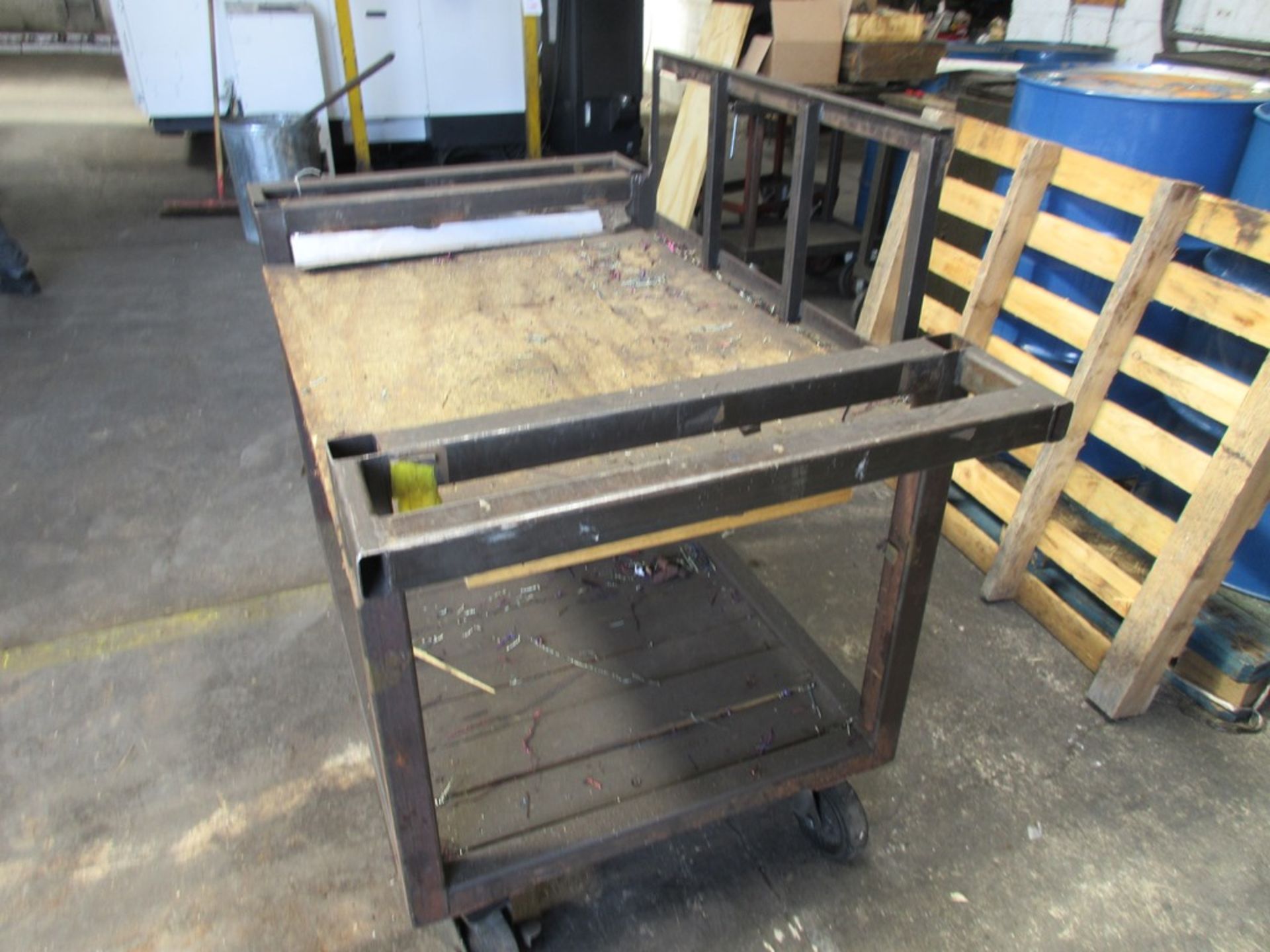 Metal frame component trolley, 1.3m x 750mm - Image 2 of 3