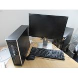HP Compaq Computer system with HP Deskjet 3050 printer, Dell flat screen monitor, keyboard, mouse