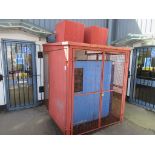 Metal 3 sided pre-primed safety cage, single door, 1.6m x 1850mm (excluding compressor)