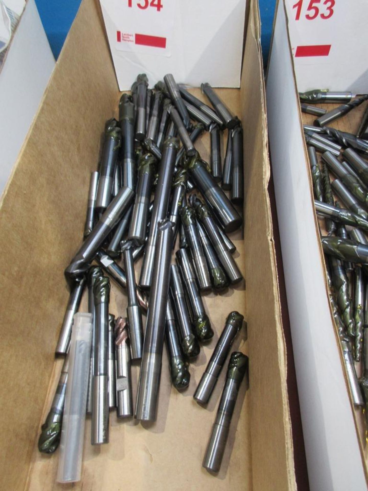 Box of assorted drill bits