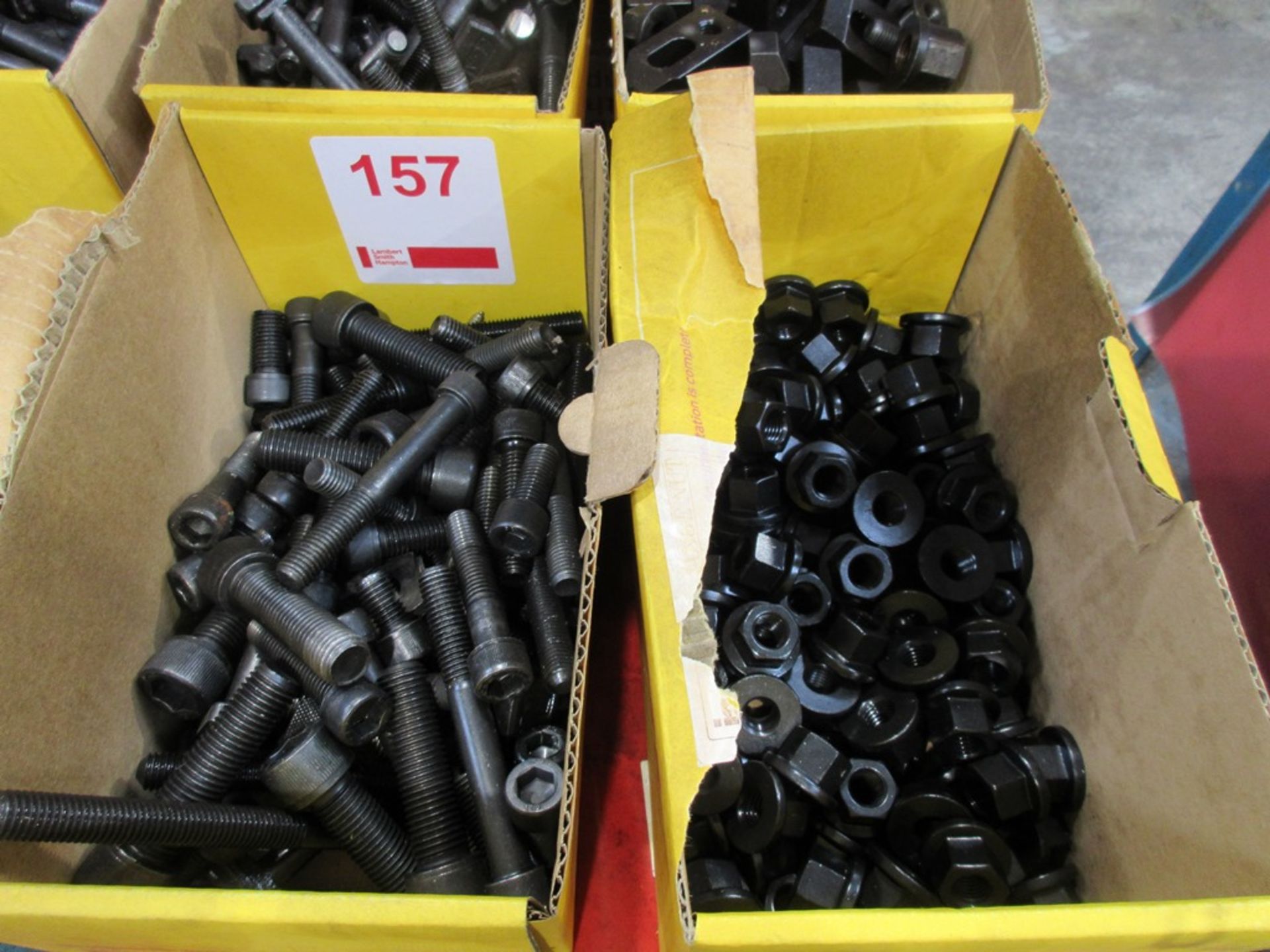 Seven boxes of assorted nuts, bolts & clamps - Image 5 of 7