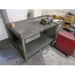 Metal frame/top workbench