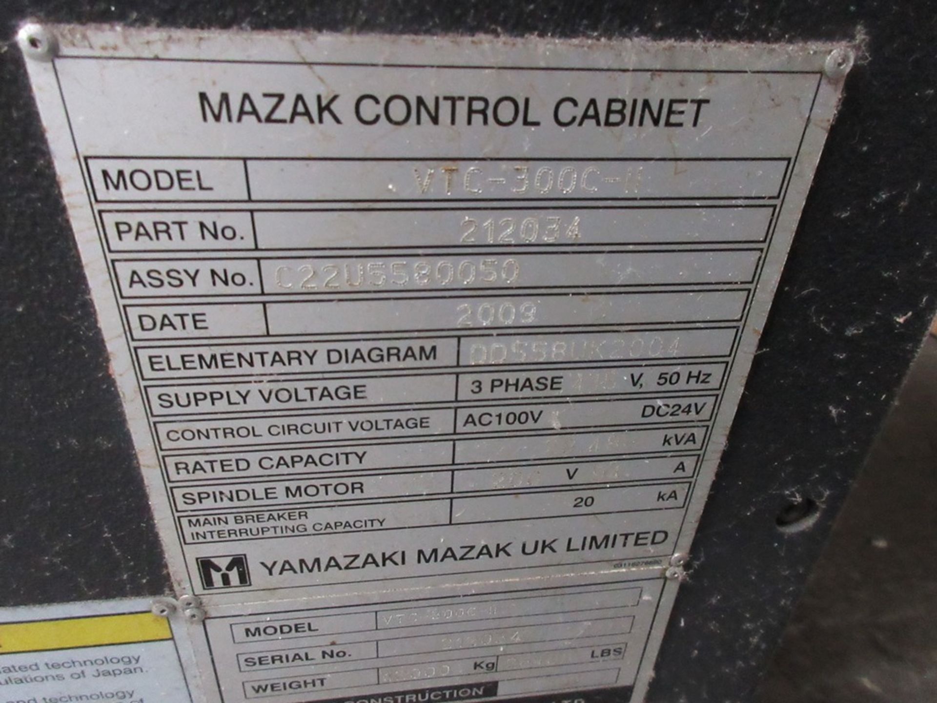 Mazak VTC-300C II CNC vertical machining centre (2009) - Image 7 of 13