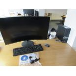 Dell Core i5 Computer system with Samsung curved screen, keyboard, mouse