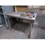 Metal frame/top workbench