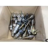 Box of assorted tool holders & bits