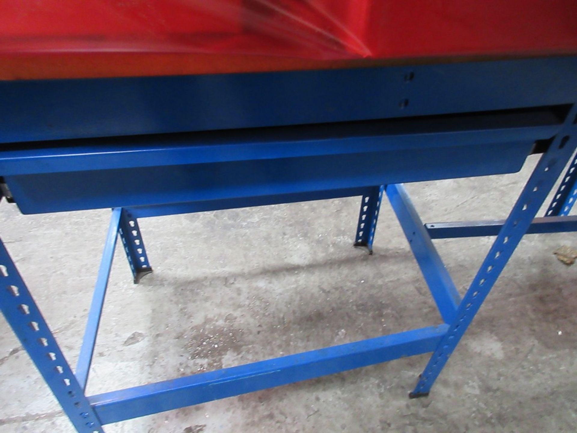 Two metal frame workbenches - Image 2 of 3