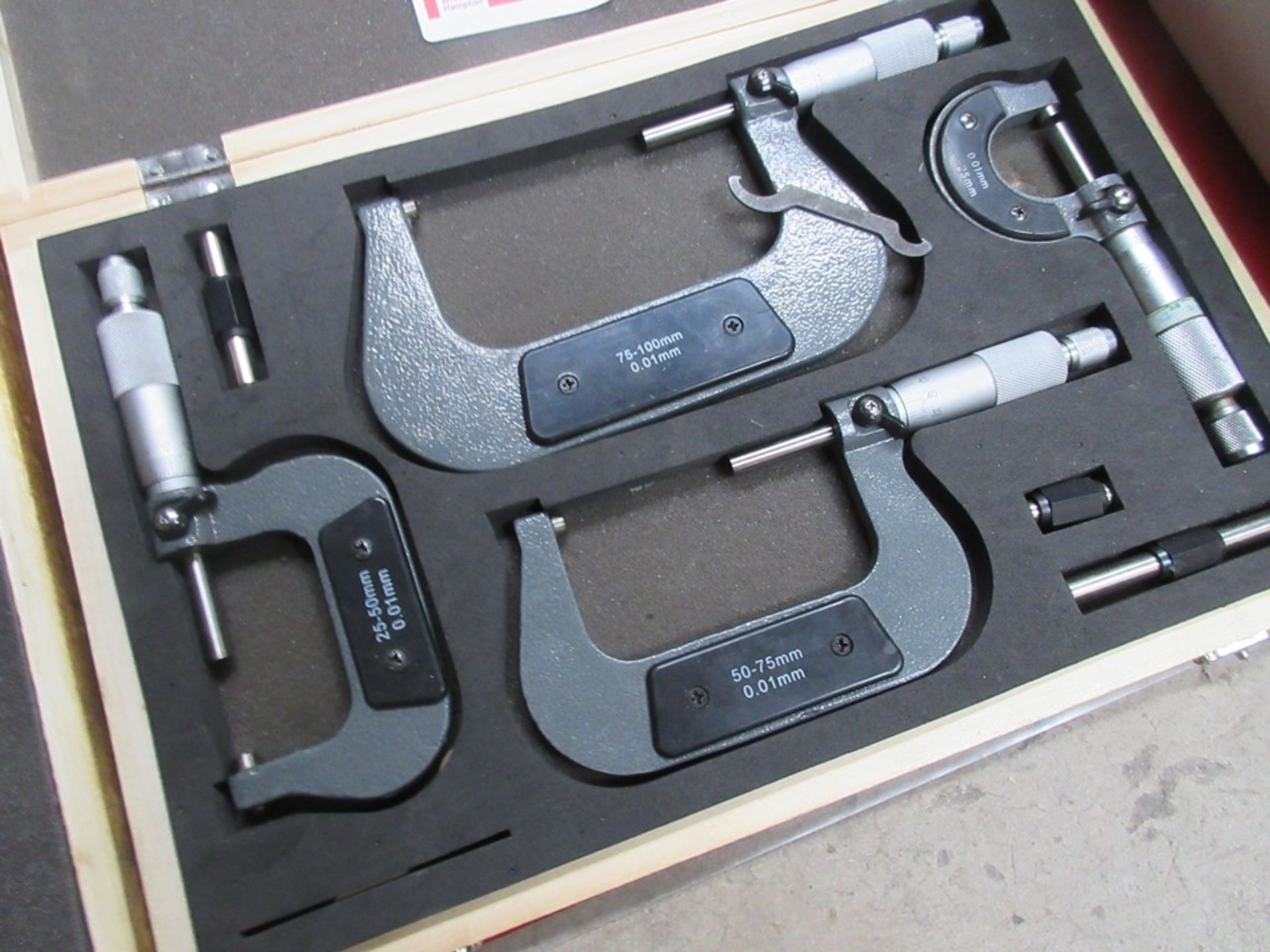Set of 4 outside micrometers