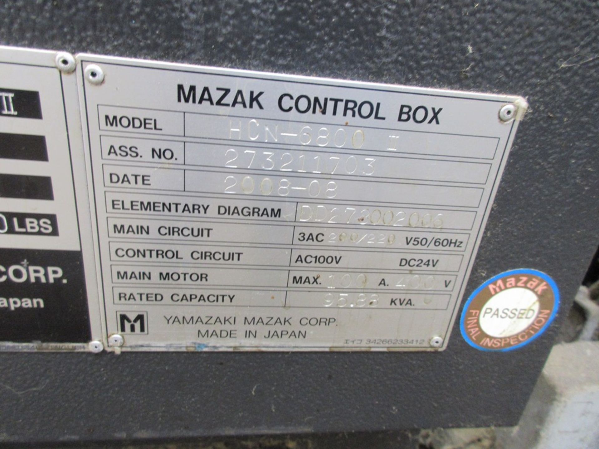 Mazak Nexus 6800-II Twin pallet CNC horizontal machining centre (2008) - Image 5 of 18