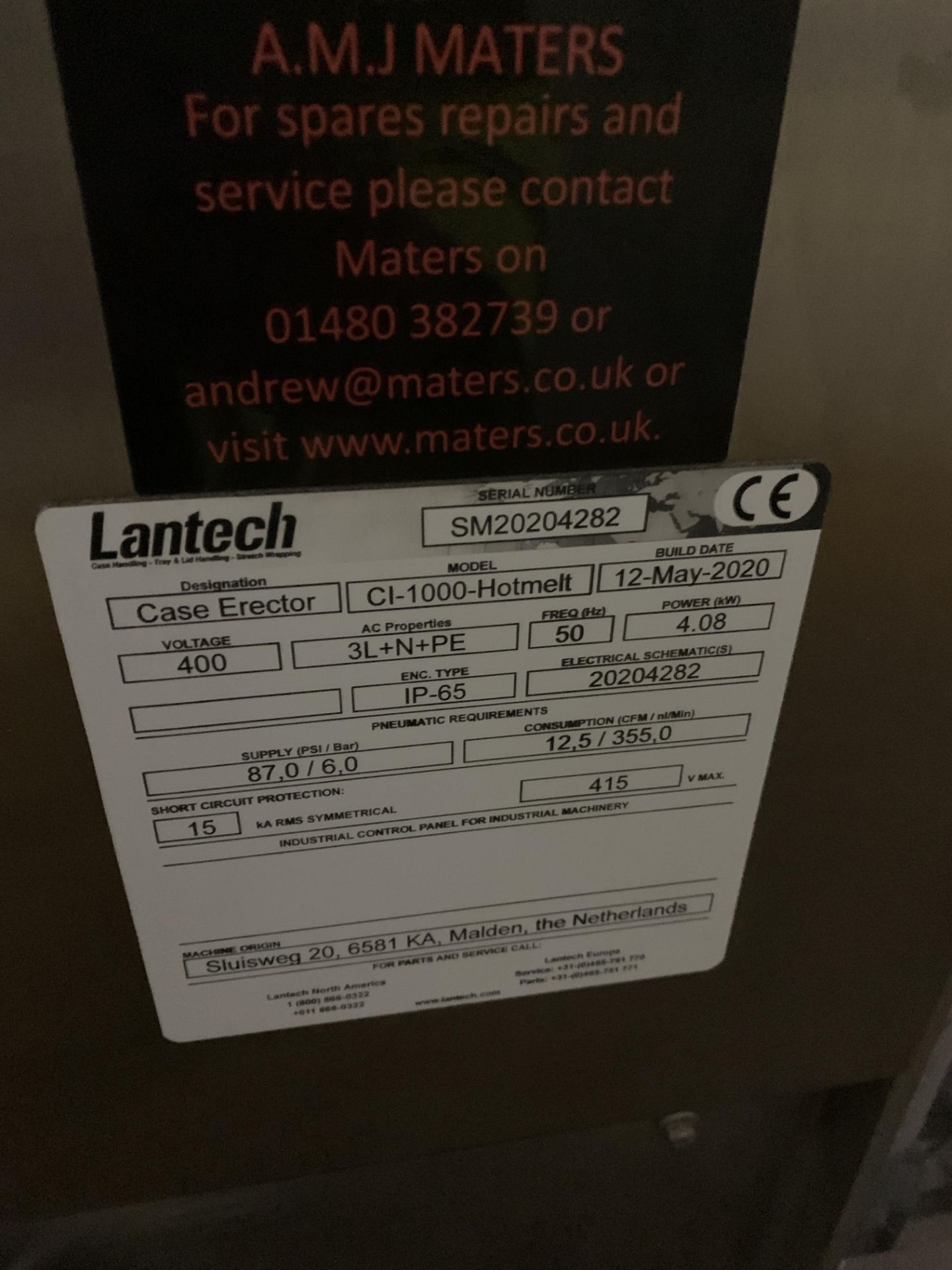 Lantech C1-1000-Hotmelt case erector (2020) - Bild 4 aus 6
