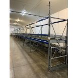 Eleven bays of 2.7m gravity flow racking