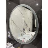 RAK Ceramics wall mounted illuminating bathroom mirror, approx diameter 600mm
