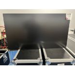 Two NEC MultiSync UN462VA 46" digital signage displays with flight case