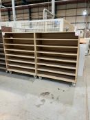 2 x 7 tier mobile shelving units