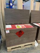 Metal hazardous chemical storage container