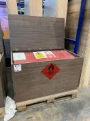 Metal hazardous chemical storage container