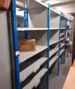 5 x Bays of Metal Shelving (Approx. 2445H x 1225W x 650D) (Contents not included)