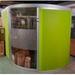 Oval Shaped Freestanding Modular Office Pod, with integrated lighting (Approx. 8m x 3m) (Please note