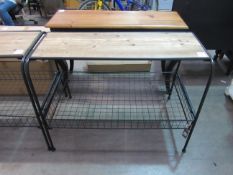 Wire Framed Mason Basket Table