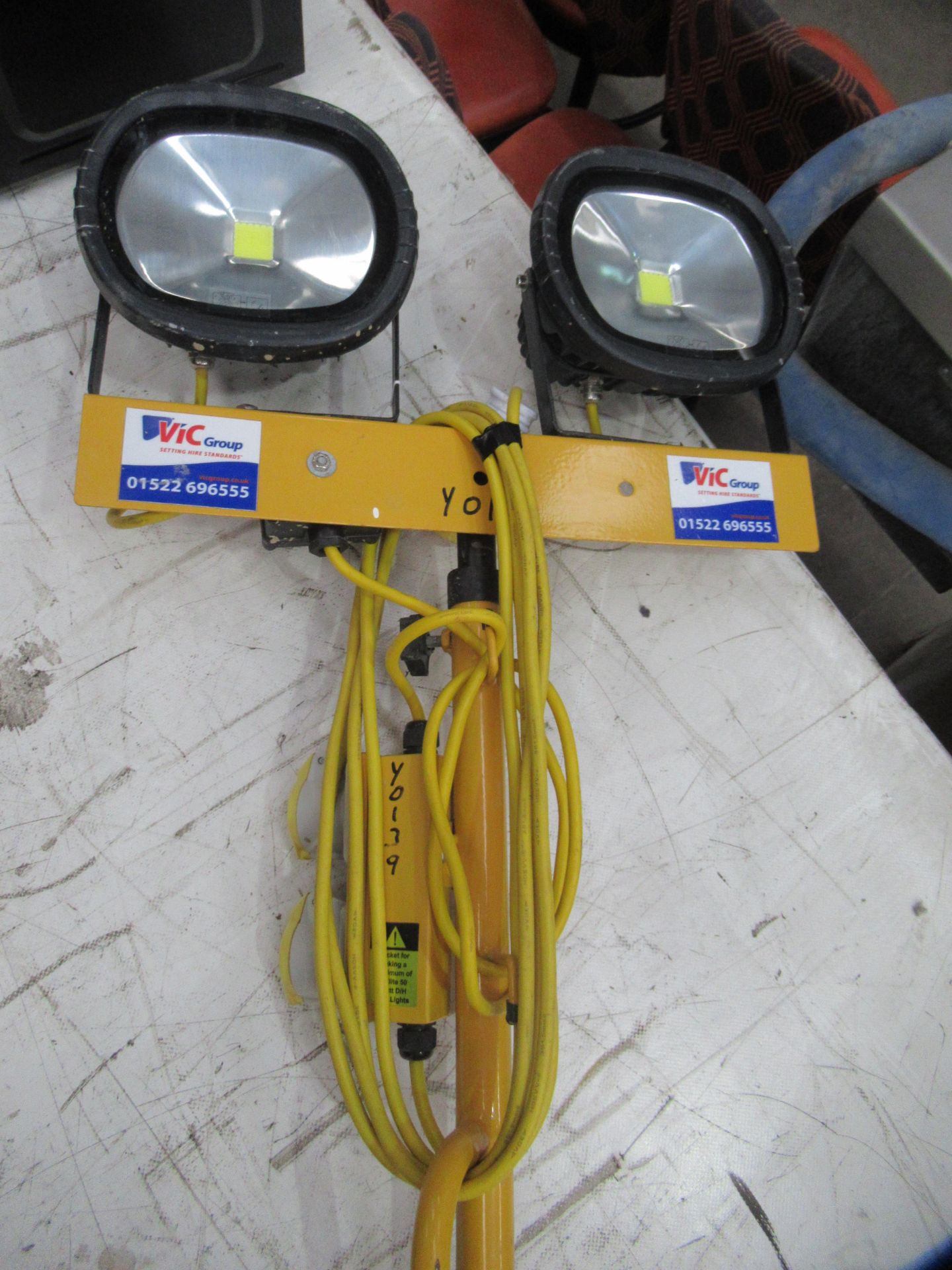 110V 50W LED Twin Head Floodlight with PTO - Image 2 of 3