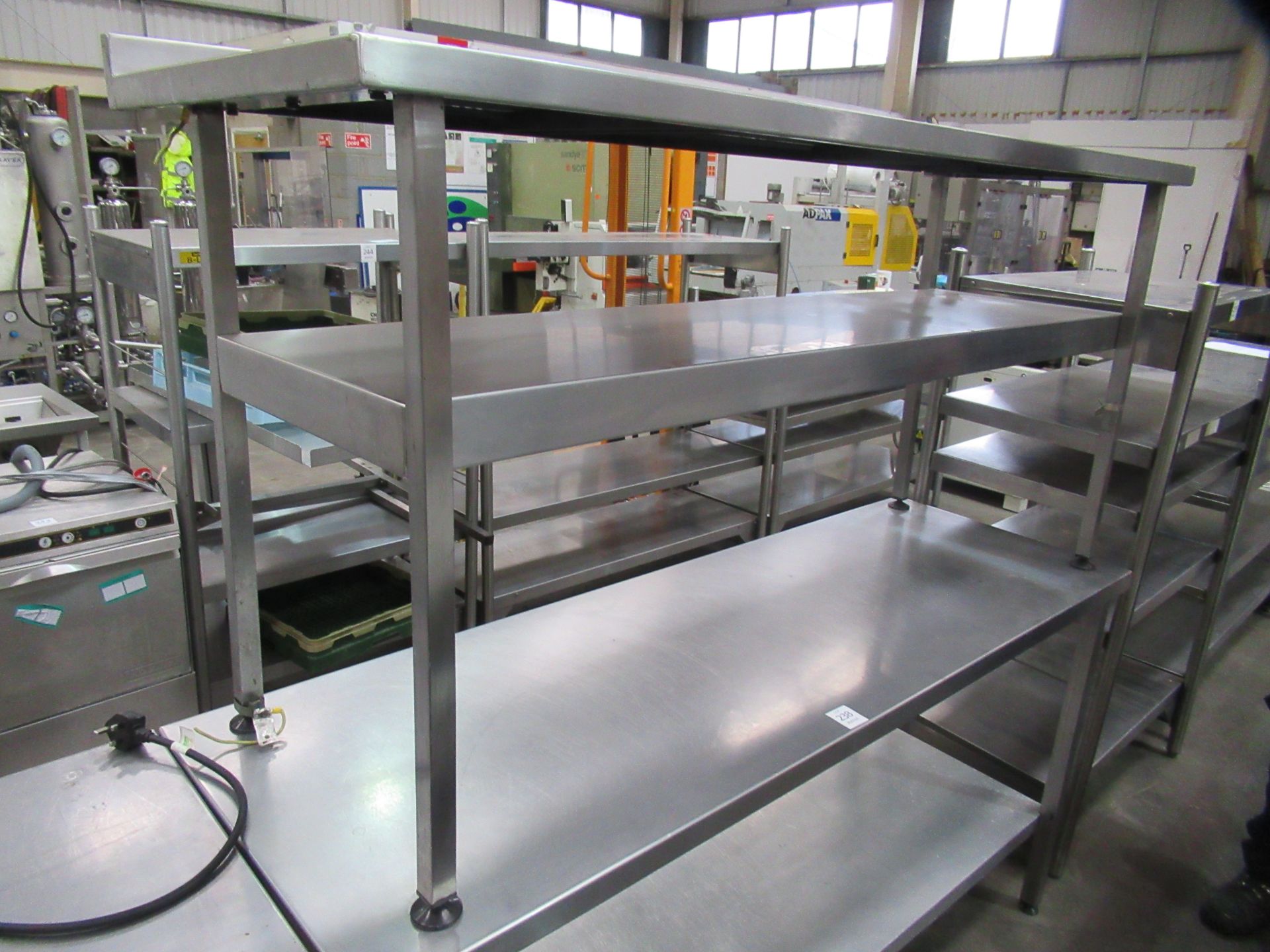 2x Stainless Steel Two Tier Prep Tables - Image 2 of 3