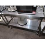 Mobile Stainless Steel Two Tier Prep Table