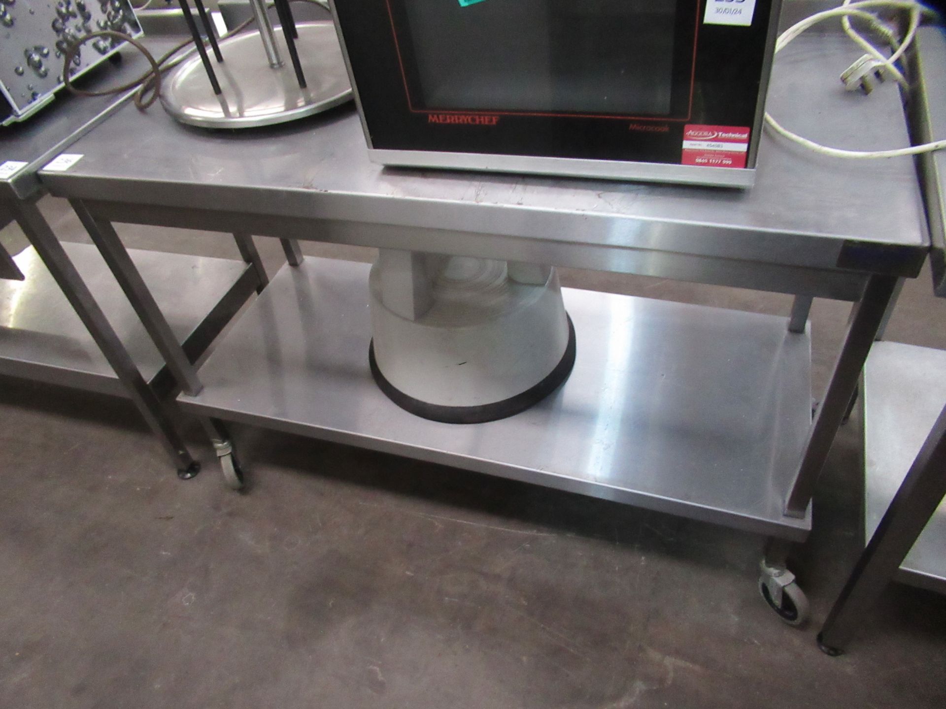 Mobile Stainless Steel Two Tier Prep Table