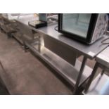 Stainless Steel Two Tier Prep Table with Two Drawers