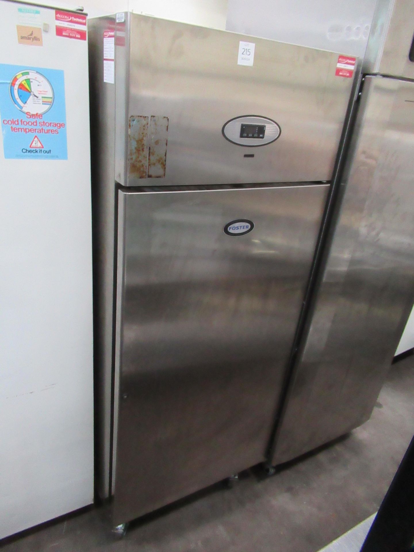 Foster Stainless Steel Single Door Commercial Mobile Refrigerator.