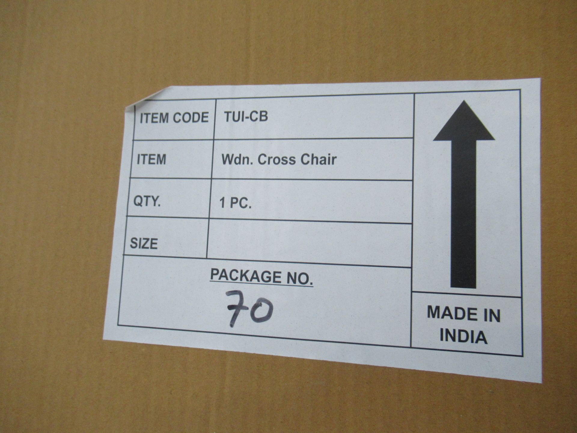 6x Boxed Wooden Cross Chairs - Image 3 of 3