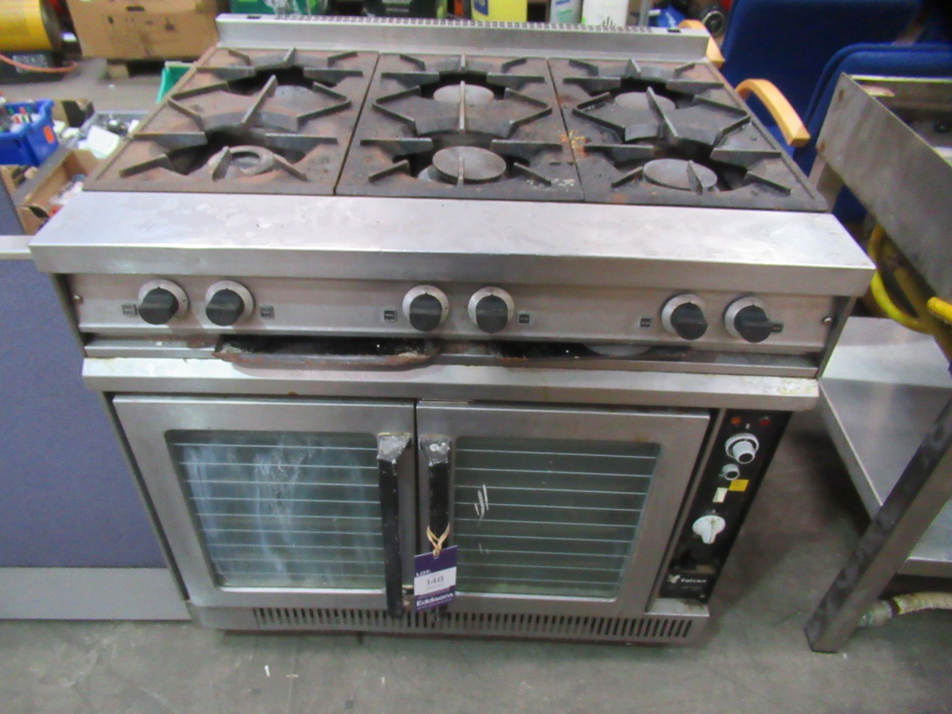 Falcon Six Hob Stainless Steel Commercial Catering Cooker with Another Unit - Image 2 of 3