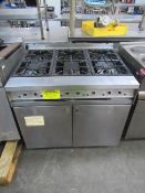 Falcon 'Dominator' Commercial Catering Six Ring Gas Cooker - A/F