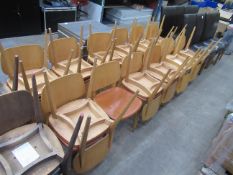 23x Café Chairs 'Brown/Grey Seat Bases'