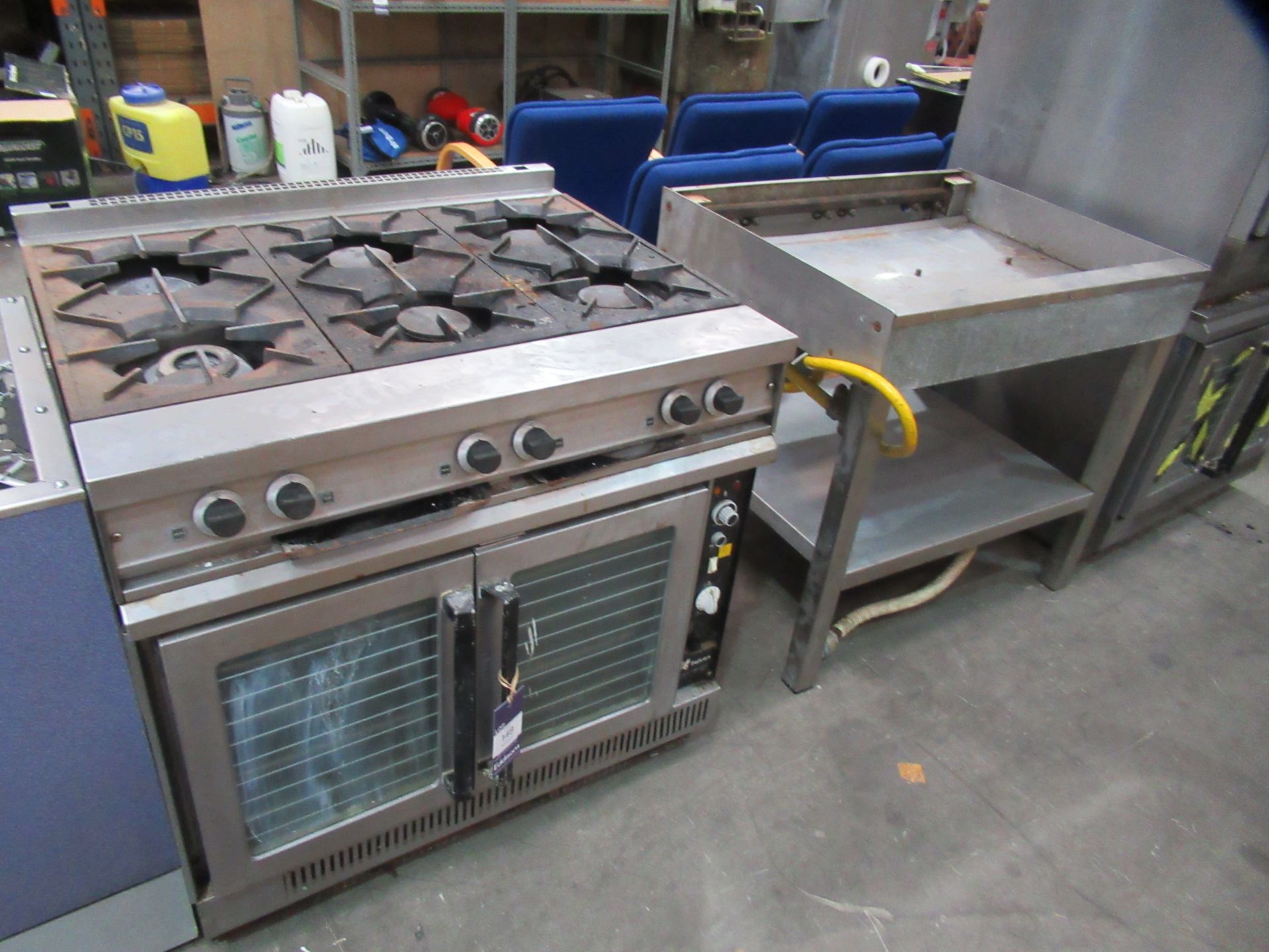 Falcon Six Hob Stainless Steel Commercial Catering Cooker with Another Unit
